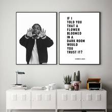 Póster blanco y negro de Kendrick Lamar, letras de la justicia, Hip Hop, arte de pared, pintura en lienzo, imágenes de pared del hogar, decoración de sala de música 2024 - compra barato