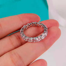 Eternity Lady-anillo de compromiso para mujer, de Plata de Ley 925, 4mm, AAAAA, Cz, anillos de boda, joyería nupcial 2024 - compra barato