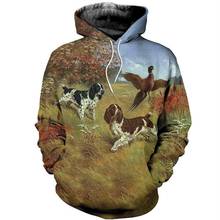English Springer Hunting 3D All Over Printed Hoodies Autumn Unisex Casual Sweatshirt Fashion jackets, for All 2024 - buy cheap