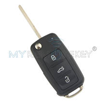 Remtekey Flip car remote key shell case cover for VW Beetle Golf Jetta Eos Polo Tiguan 2011 2012 2013 HU66 3 button 5K0837202AD 2024 - buy cheap