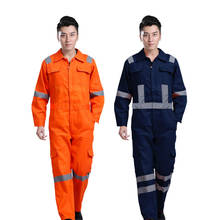 Men Work Coveralls Working Uniforms 100% Cotton Reflective Coveralls Welding Car Workshop Mechanic Plus Size Clothes 2024 - buy cheap