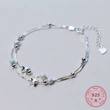 New Listing Fashion 925 Sterling Silver Double Layer Pentagram Women's Bracelet High Quality Jewelry 2024 - buy cheap