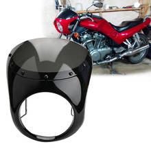 7 "Protective Motorcycle Headlight Fairing Windshield Retro Cafe Racer Handlebar Headlight Lamp Kit For Harley Cafe Racer 2024 - buy cheap