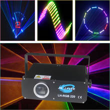 Luz mutável 3d da barra do laser da animação da luz do laser do cartão rgb para o casamento do natal da discoteca 2024 - compre barato