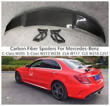 Carbon Fiber Spoilers For Mercedes-Benz C-Class W205 E-Class W213 W238 CLA W117 CLS W218 C257 Wing Lip Spoiler 2024 - buy cheap