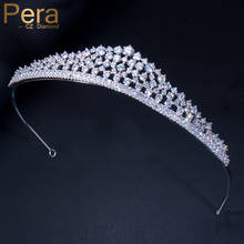 Pera Vintage Hollow Cut Paved Leaves CZ Stone Luxury Wedding Bridal Crown Tiara Headband for Women Hair Accessories Jewelry H006 2024 - buy cheap