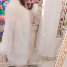 Jacket Women Faux Fur Coat Winter Pearl Pendant Faux Fur Coat Women's Coat Veste Femme 2024 - buy cheap