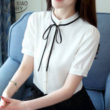 New Fashion 2021 Women Blouse Short Sleeve Standing Collar Women Clothing Women Tops Casual Party Blouse Sweet Cute 5245 50 2024 - buy cheap