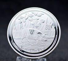 2019 sorte porco moeda comemorativa ano de porco enviar abençoada coleção de moedas ano novo presente banhado a prata coleção de arte 2024 - compre barato
