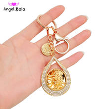 Gold Color Metal Coins Muslim Key Chains Jewelry Turk Gift with AAA Rhinestone Turkey Coin Keychain Allah Key Ring for Women/Men 2024 - buy cheap