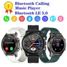 Relógio inteligente com bluetooth, smartwatch com modo duplo de chamada de 5.0, tela full touch ip68, à prova d'água, com monitor de frequência cardíaca e pressão 2024 - compre barato