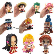 Japan Anime ONE PIECE 8CM Sitting Posture Luffy ZORO Nami Usopp Chopper Hancock ACE Sabo Vinyl Action Figure PVC Model Gift Toys 2024 - buy cheap