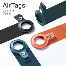 3 Colors Real Leather Protective Case Cover for Apple Airtags Shell Tracker Locator Anti-lost Anti-scratch Keychian Buckle 2024 - buy cheap