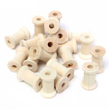 20Pcs Vintage Style Wooden Bobbins Spools Reels Organizer For Sewing Ribbons Twine Wood Crafts Tools 2024 - buy cheap