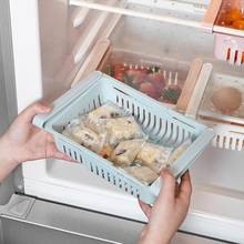 1pc cozinha geladeira organizador de alimentos organizador de rack de armazenamento ajustável gaveta de armazenamento recipiente geladeira caixa prateleira de armazenamento 2024 - compre barato