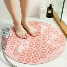 Esteiras do banheiro de silicone pessoas preguiçosas banho artefato volta massagem almofada única antiderrapante massagem pé lavagem tapete do banheiro 2024 - compre barato