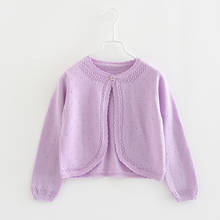 Cárdigans de color púrpura para niñas, suéter, chaqueta, abrigo rosa para 1, 2, 3, 4, 5, 6, 7 y 8 años, Ropa para Niñas OKC205001, 2021 2024 - compra barato