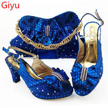 Doershow-zapatos de moda con bolsos a juego para mujer, zapatos de boda, bolso para fiesta nigeriano, conjunto de bolsa, HBZ1-16 2024 - compra barato