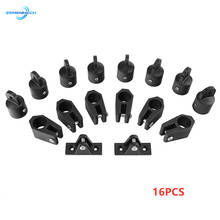 16 PCS Marine Yacht Accessories Universal Boat Nylon Fittings Hardware Set Black Fits 3 Bow Bimini Top Lightweight And Durable 2024 - buy cheap
