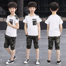 Boys Camouflage Summer Clothes Fashion Casual Short Sleeve Children Clothing Set T-shirt + Shorts Sport Suit Kids Outfits 4-16 Y 2024 - buy cheap