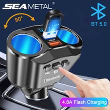 Car Cigarette Lighter Splitter Auto Power adapter 4.8A Super Fast Dual USB Car Charger MP3 FM Transmitter Bluetooth Handsfree 2024 - buy cheap