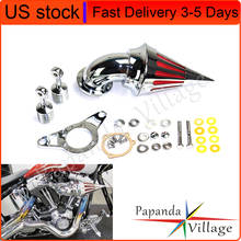 Motorcycle Chrome Spike Cone Aluminum Air Filter Air Cleaner Kit for Harley Softail Dyna Touring Street Bob Wide Glide Road King 2024 - buy cheap