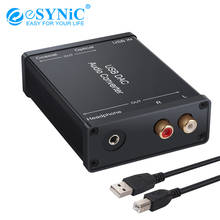 eSYNiC USB DAC Audio Converter 3.5mm Headphone Audio USB to Coaxial S/PDIF USB Audio Sound Card Digital to Analog Adapter 2024 - buy cheap