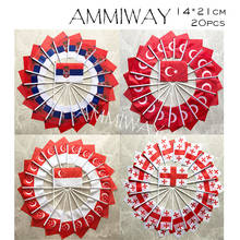 AMMIWAY 14x21 см 20 шт., сербийский турецкий Сингапур, страна Джорджия, ручной флаг, национальный флаг, полиэстер, маленький размер, Летающий баннер 2024 - купить недорого