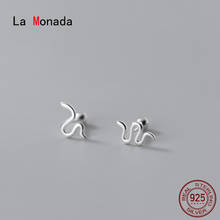 La Monada-pendientes de plata con diseño de serpiente para mujer, joyería minimalista de plata 925, 925 2024 - compra barato