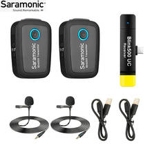 Saramonic-micrófono inalámbrico Blink 500 B6 2,4 GHz, sistema de micrófono de doble canal, Lavalier, para Samsung, Huawei, Android, teléfono inteligente TYPE-C 2024 - compra barato