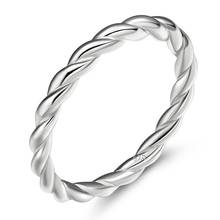 EAMTI Sterling Silver Rings 925 Silver Wedding Engagement Twine Women Rings Spiral Design Anelli Donna Bague Argent 925 Femme 2024 - buy cheap