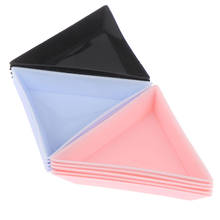 3Colors Plastic Triangle Nail Tray Nail Art Rhinestone Bead Crystal Sorting Storage Plate Manicure Tools Accessory  5pcs/lot 2024 - buy cheap