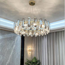 Led moderno redondo oval luzes pingente de cristal luminária lampen para sala jantar quarto decoração da sala estar pendurado luminária