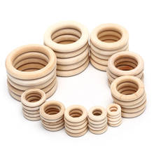 5/10/20/50pcs Natural Wood Teething Beads Wooden Ring Children Kids DIY Wooden Jewelry Making Crafts 10 Size 2024 - buy cheap