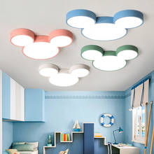 Candelabros de Mickey coloridos, Lustre, Luminaria, candelabro ultradelgado moderno Led, accesorios de lámpara de techo para habitación de niños y dormitorio 2024 - compra barato