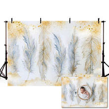 Mehofond Newborn Feather Gold Sands Photography Backdrops Child Baby Shower Decorations Vinyl Background Photo Studio Photocall 2024 - buy cheap