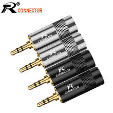 Conector macho de 3.5mm, conector estéreo com 3 polos banhados a ouro de 3.5mm, conector de cabo de áudio de 8.5mm, conector diy com 10 peças