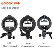 Godox-Soporte S-EC Speedlite tipo S, accesorio de montaje Bowens Elinchrom Comet, anillo Softbox de velocidad, Reflector de plato, paraguas 2024 - compra barato