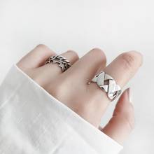 Punk Silver Color Big Star Rings For Women Adjustable Size Finger Ring Fashion Jewelry 2024 - buy cheap