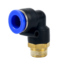 PL Hose OD 4 6 8 10 12mm - M5 1/8'' 1/4'' 3/8'' 1/2'' Pneumatic Male Elbow Connector Tube Air Push In Fitting 2024 - buy cheap