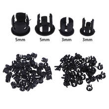 50pcs/lot Useful Black Plastic 3mm 5mm Lamp LED Diode Holder Black Clip Bezel Socket Mount 2024 - buy cheap