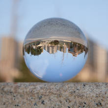 Прозрачный круглый стеклянный Большой Прозрачный Искусственный хрустальный шар, украшение для сферы 2024 - купить недорого