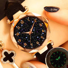¡Envío directo! Relojes de mujer, relojes de pulsera de cuarzo con cielo estrellado a la moda, relojes de pulsera de lujo dorados para mujer, Top relogio femenino 2019 2024 - compra barato
