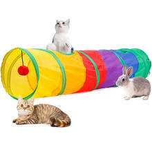 Cat Tunnel Cat Tube Toy Collapsible Indoor Interactive Cat Play Tunnel  with Fun Ball Cat Toy,Best for Cat,Puppy,Rabbit 2024 - buy cheap