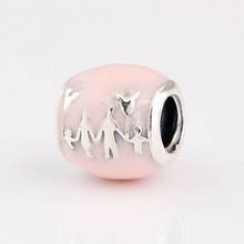 S925 Silver  Bead Pink Family Castle Charm fit Lady Bracelet Bangle DIY Jewelry 2024 - buy cheap