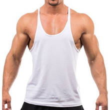 Camiseta sin mangas de algodón para hombre, camisa deportiva masculina de algodón sin mangas, perfecta para hacer ejercicios e ir al gimnasio 2024 - compra barato