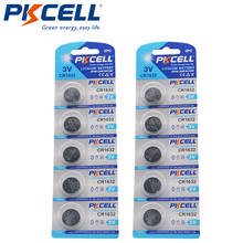 Pkcell-baterias chatas de lítio cr1632/cr1632/cr., baterias de botão lítio com 10 peças, para brinquedos e relógios, telas de 3v com 1632 ecr1632, dl1632, kcr1632 e lm1632. 2024 - compre barato