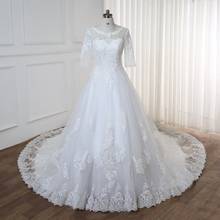 Vestido De novia De encaje De lujo, con apliques para Vestido De novia, con imagen Real 2024 - compra barato