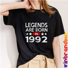 2021 women's vintage shirt Legends are born in 1992 tee tops 90s clothes Youth 1992 T-shirt 90's retro brand ladies Apparel tees 2024 - buy cheap