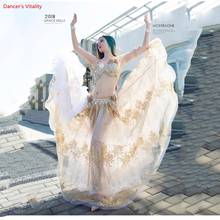 New Luxury Custom Made Belly Dance Show Costume Big Swing Long Skirt Oriental Dance Competition Suit Bra+Skirt 2pcs 2024 - buy cheap